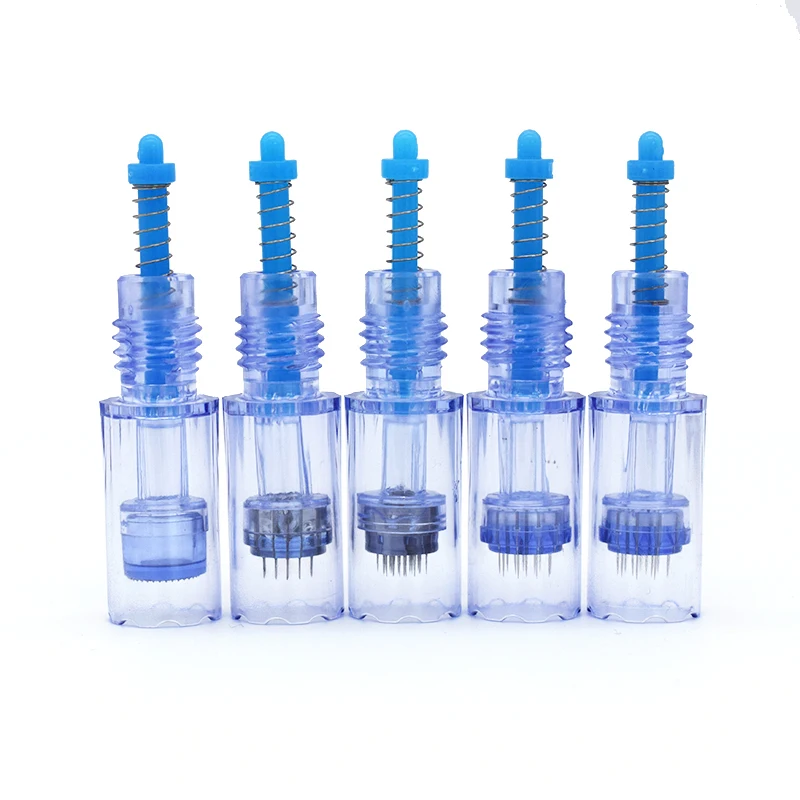 

50 шт. Artmex синие винтовые иглы для тату 9/12/36/42/nano картридж для дермы ручка микро тату вышивка машина иглы Советы