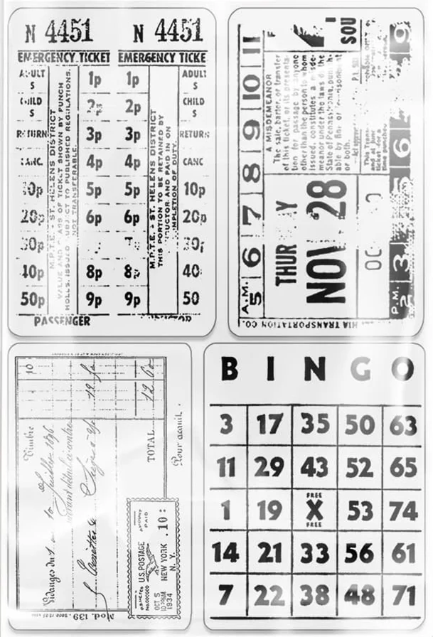 Прозрачный штамп фон для билета сделай сам альбом скрапбукинга открыток бумага