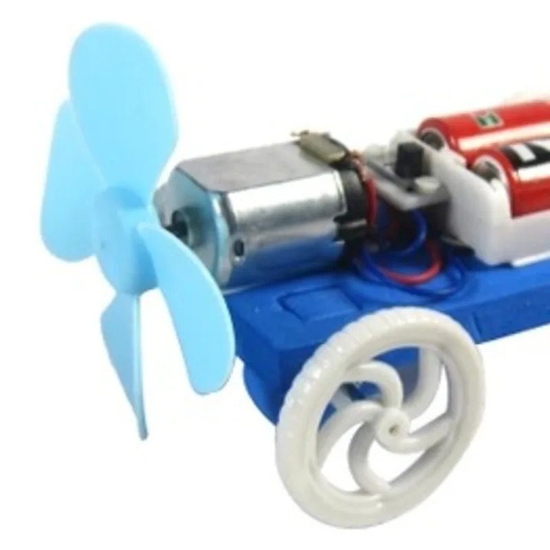 Wind Power Car Children'S Science Experiment Toy Car Physics Electronic Simple Assembly Set Project Electric Kit Kids Teaching images - 6