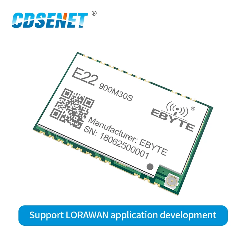Беспроводной приемопередатчик LoRa модуль 30dBm 915 МГц SMD IPEX 850 930 радиочастотный