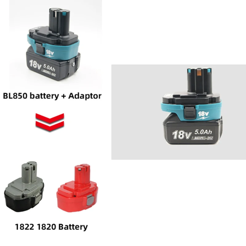 

HOT-Suitable for Makita 18V BL18 Lithium Battery Converter 18V NI-Cd Ni-MH Accessories USB Charger Battery Adapter