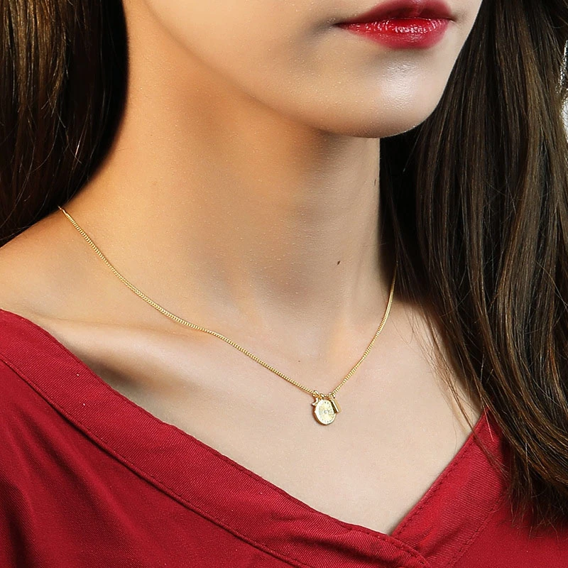 Женское ожерелье из серебра 925 пробы с подвеской звездами|Ожерелья| |