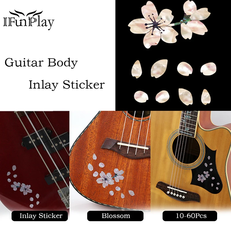 10 шт. DIY цветок гитара инкрустация тела наклейка Цветущая Акустическая укулеле