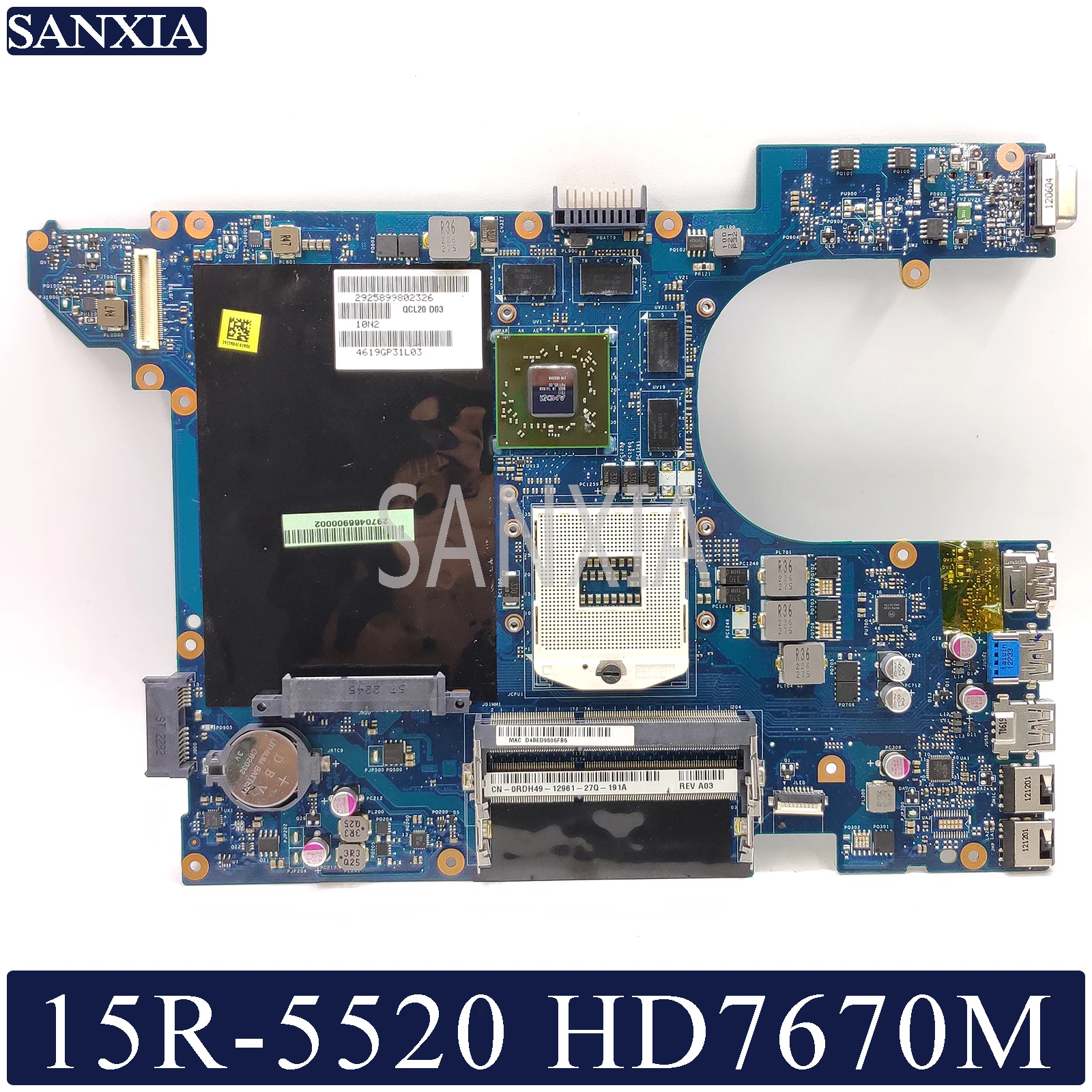 KEFU LA-8241P материнская плата для ноутбука Dell Inspiron 15R-5520 7520 оригинальная материнская плата HD7670M