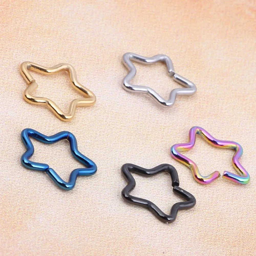 3 шт. Поддельные уха пирсинг для пупка сердце серьги из нержавеющей стали Лабрет