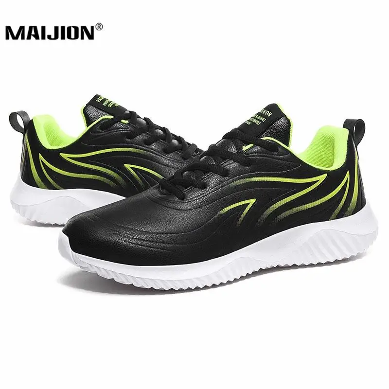 Легкие мужские кроссовки из дышащей искусственной кожи Нескользящая спортивная