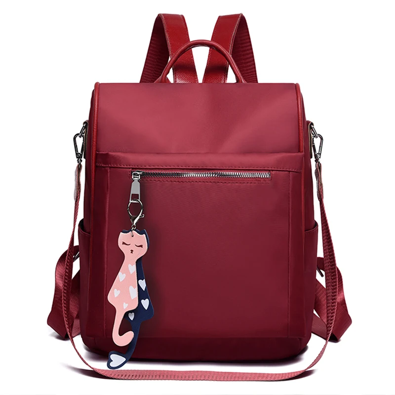 Feminina à Prova Bolsa de Ombro Moda Mochila Dwaterproof Água Oxford Pano Tendência Feminino Bagpack Grande Escola Adolescente Estudante