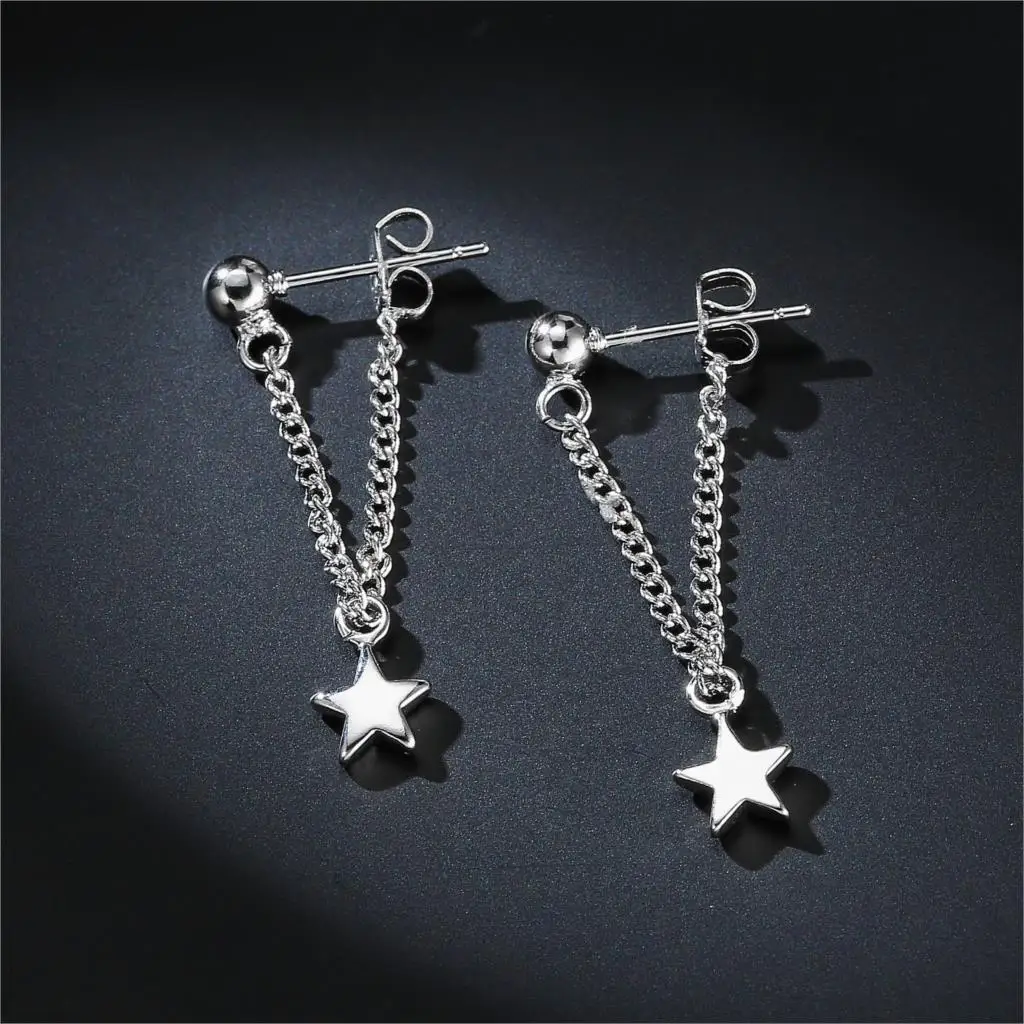 2020 простые серьги гвоздики из стерлингового серебра 925 пробы с кисточкой и