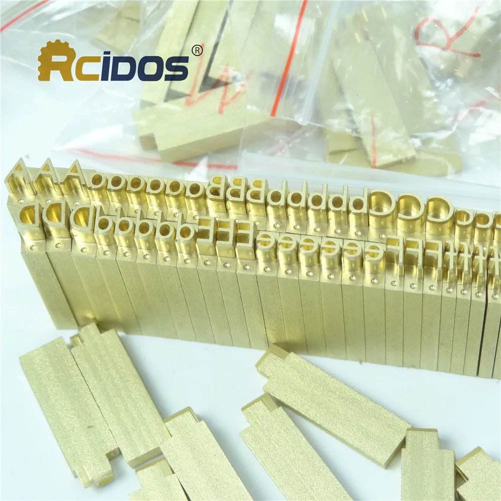 Letras estampadas de l&aacute;mina de lat&oacute;n, unids/set 23,5, precio solo para Letras, caja de compra extra, 307mm de espesor-2