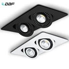 Точечный светильник квадратный, поворотный на 360 градусов, 10142024 Вт, 220 В переменного тока