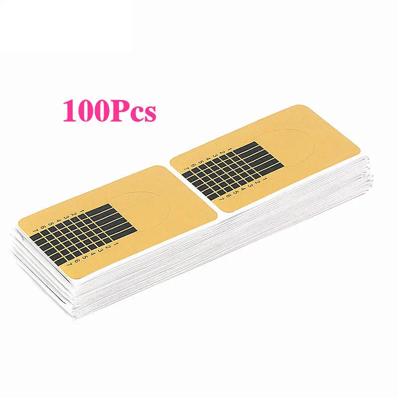100pcs nail forms ANGNYA 1 шт. бумажный держатель для маникюра, держатель для бумажных салфеток, контейнер для хранения, чехол для макияжа ногтей, сделай сам, подставка для маникюра - Цвет: 100pcs nail forms