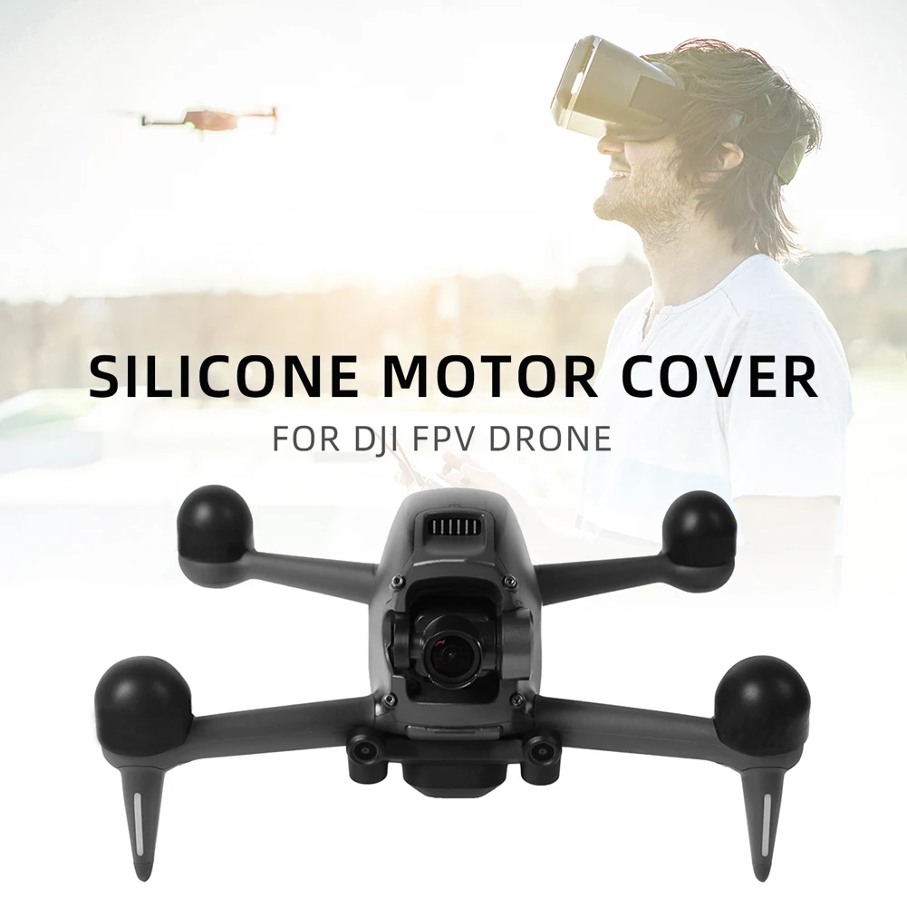 

4cs Dust-Proof Motor Cover Hat Replacement for DJI FPV Aircraft Drone Accessories Silicone Engine Protective Cap Protector