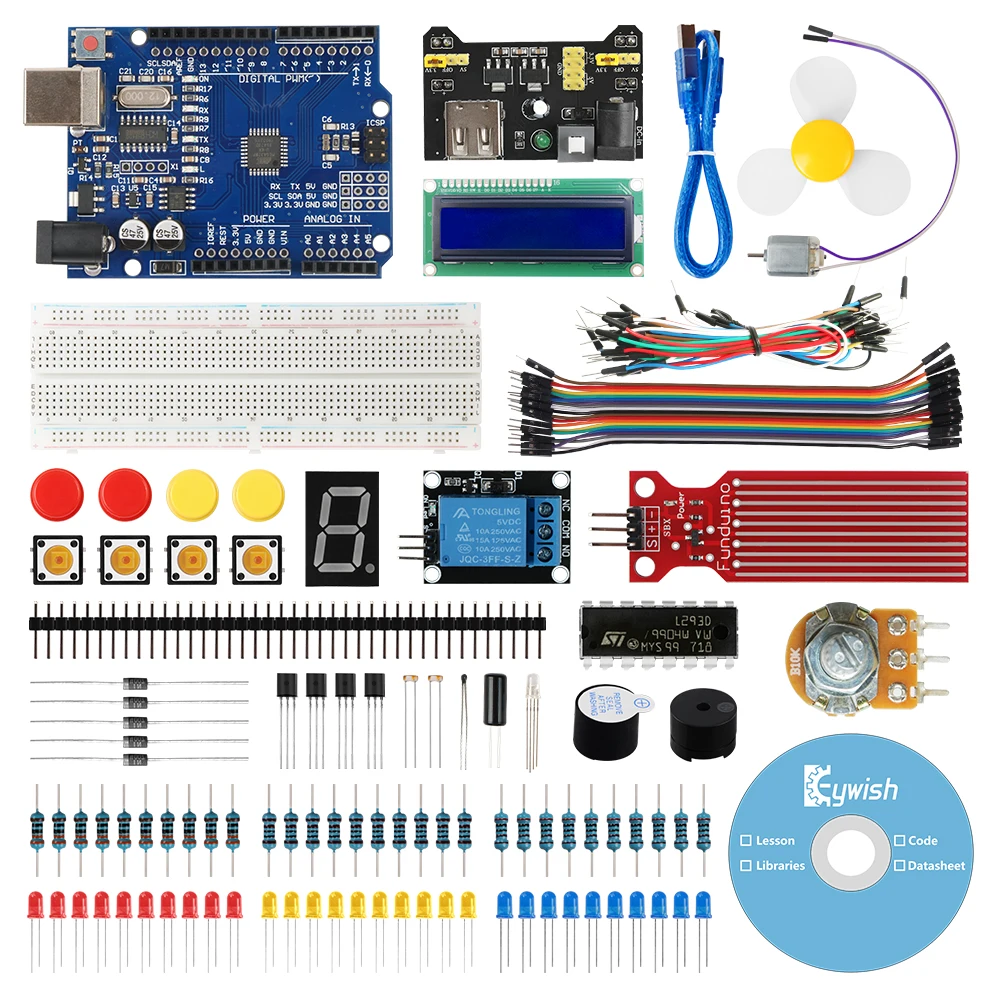 Стартовый набор Keywish для Arduino UNO R3 ATmega328P с 15 учебными пособиями совместимый IDE Mixly