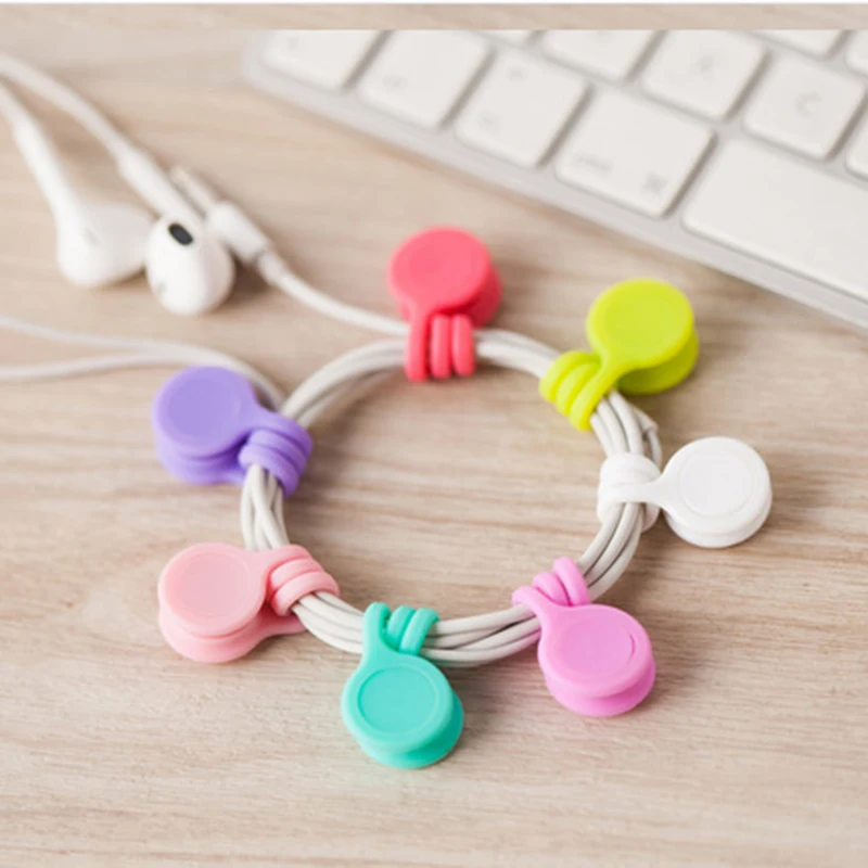 

Magnetic Cable Organizer Earbud Cord Holder Charger Clips Desk Cable Management Bookmark Cord Keeper Wire Wrap USB Cable Holder
