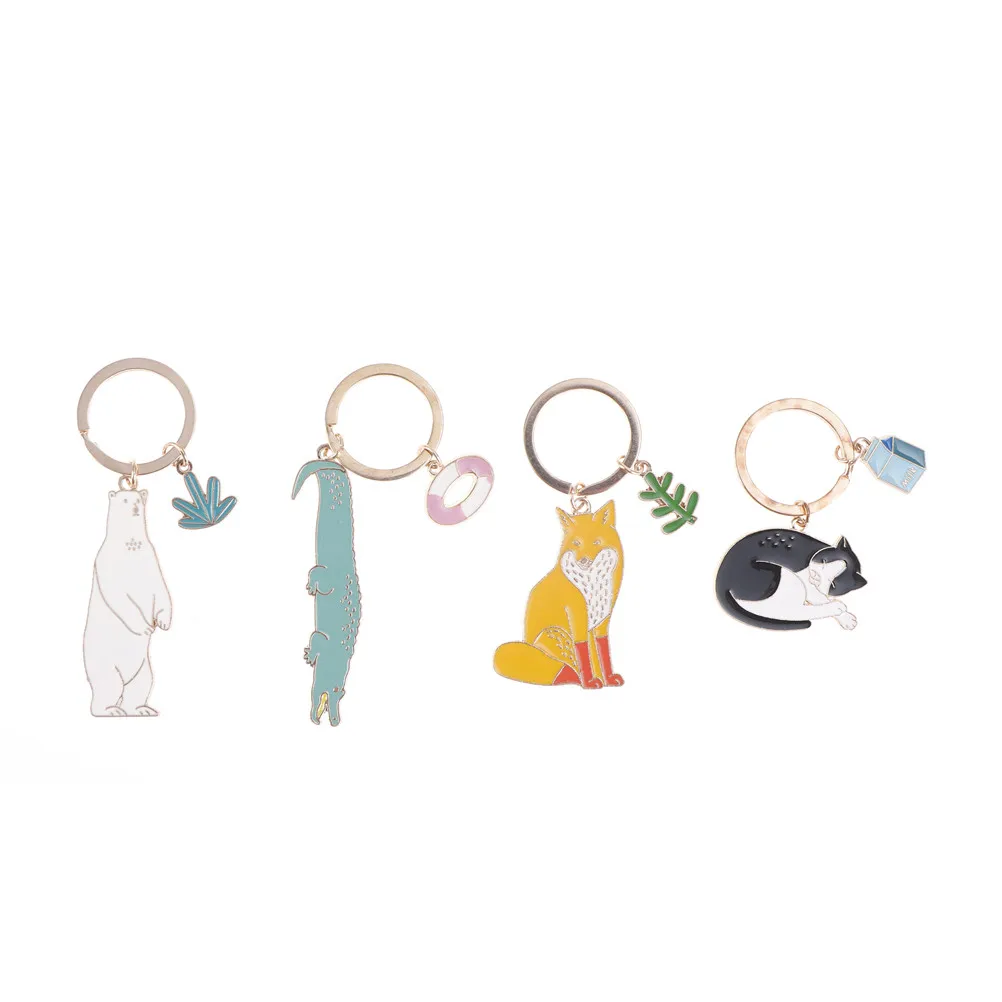 Брелок животное собака черный кот котенок медведь крокодил брелок Лисичка корги