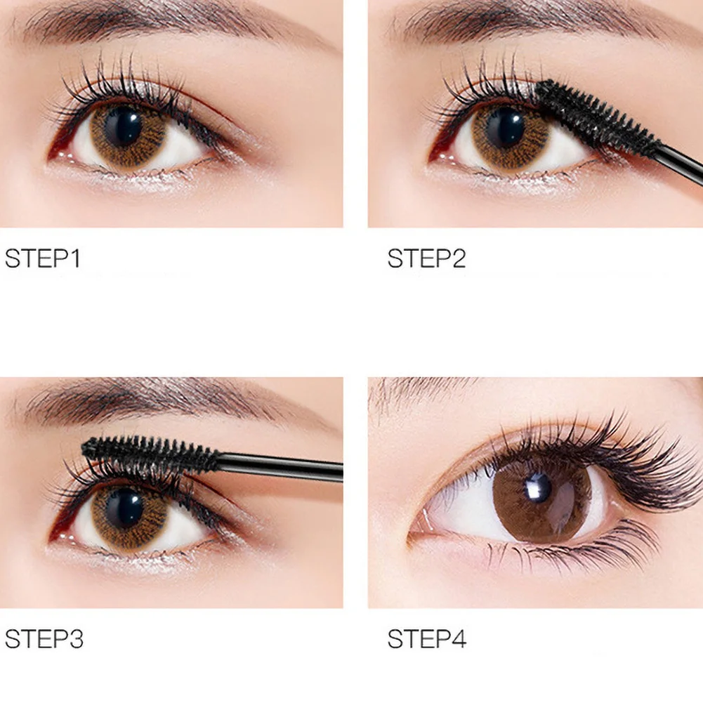 

Silk Waterproof Mascara 3D Extend Slow Fiber to Eyelashes Cosmetic Make Up for Women Double Head Mascara