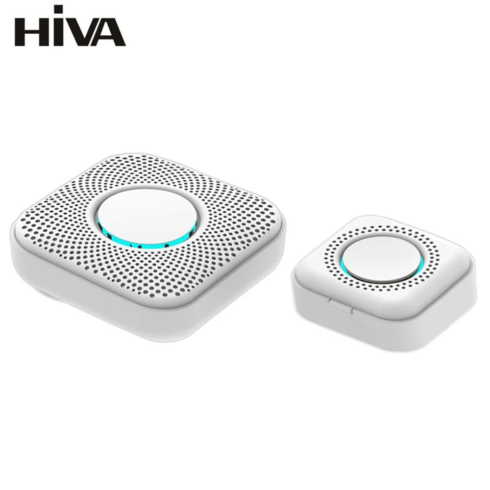 

HIVA Wireless 433MHz Smart Doorbell LED Light 36 Songs Welcome Home Security Alarm EU US Pulg Button Doorbell
