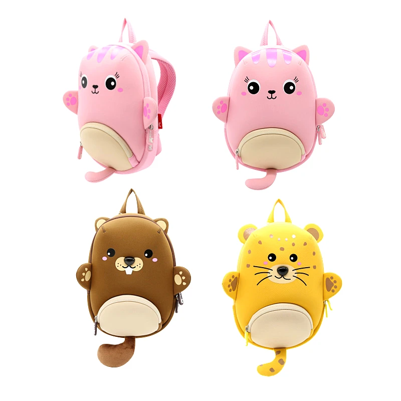 NOHOO mochila, Детская сумка с 3D рисунком животных, Детский рюкзак для детей 1-3 лет, водонепроницаемый рюкзак для путешествий, милые школьные сумки