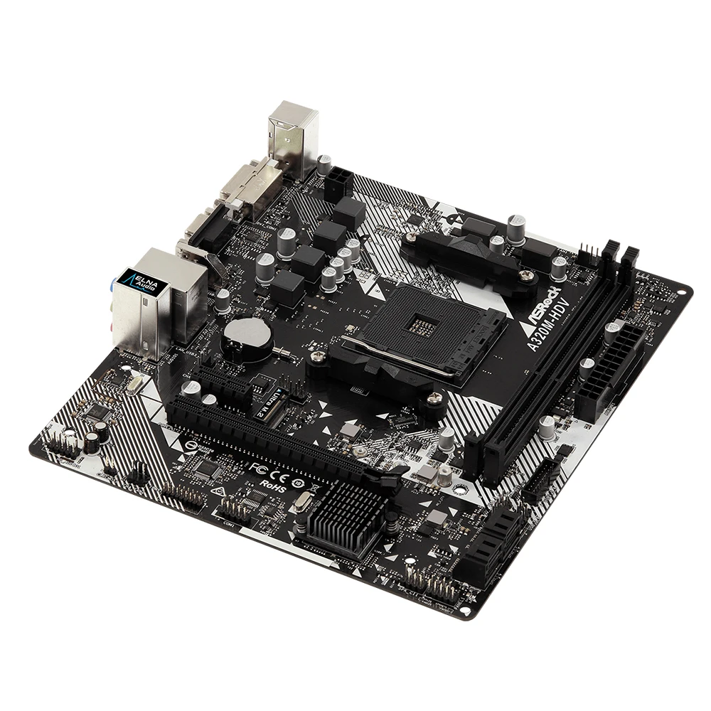 Материнская плата ASROCK A320M HDV R4.0 Micro ATX Socket AM4 DVI DDR4 A320|Материнские платы| |
