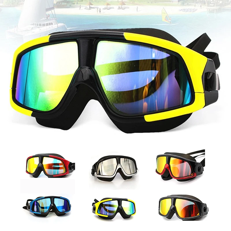 

Big Frame Professional Glasses Swimming Waterproof Soft Silicone Glasses Swim Eyewear Anti-Fog Uv Men Women Goggles For Aldult