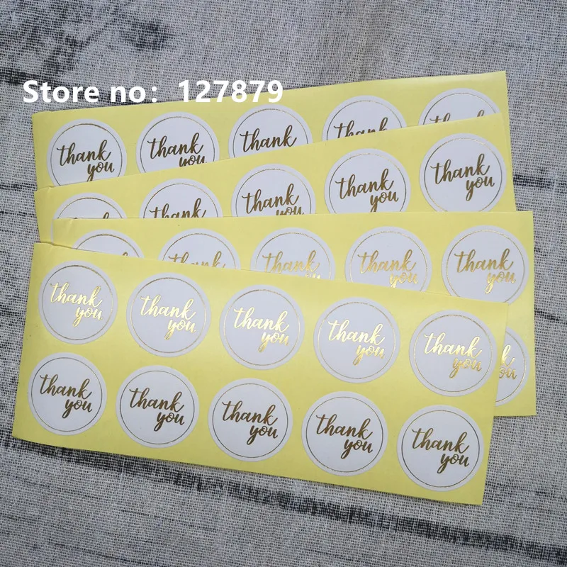 100 шт./лот 2 8 см уплотнительная упаковка этикетка наклейка круглая Золотая