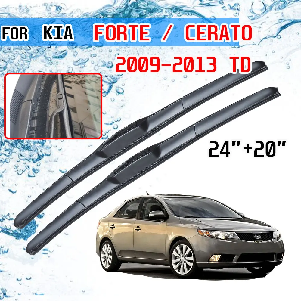 For Kia Forte Cerato K3 2009 2010 2011 2012 2013 Koup Accessories Front Window Windscreen Wiper Blade Brushes for Car U J Hook