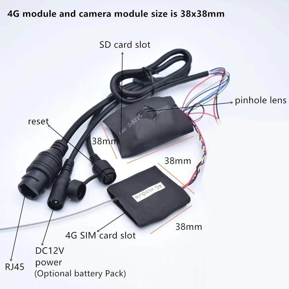 Camhi CamhiPro 3G/4G SIM Card IP Camera DIY Module 2MP/5MP HD Mini Wireless Security Surveillance Invisible Lens Audio TF | Безопасность