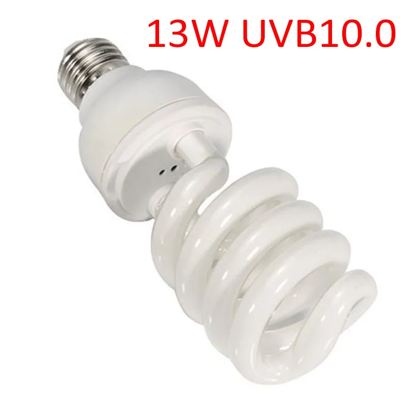 UVB10.0 13w E27 ультрафиолетовый светильник лампочка 5,0 10,0 ультрафиолетовых лучей спектров 13 Вт 26 Вт ПЭТ свет для рептилии светящаяся лампа Дневной светильник лампочка Для черепаха рыбы амфибии - Цвет: UVB10.0 13w
