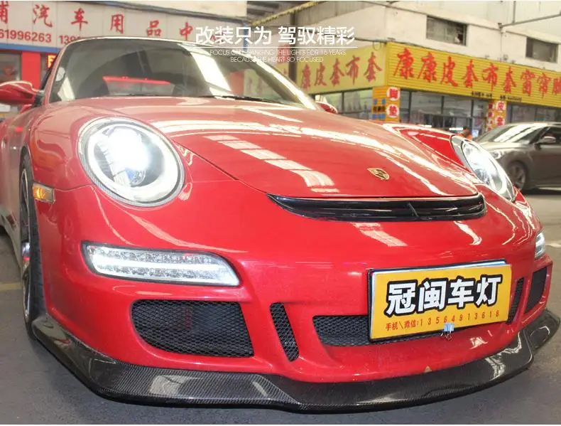 AKD автомобильный Стайлинг для Porsche 997 фары 2005-2008 911 светодиодный фары DRL дальнего ближнего света ксеноновые фары аксессуары