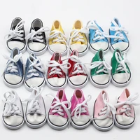 7cm american doll canvas shoes for 18 inch girl dolls mini fashions shoes for 43cm baby dolls doll accessories