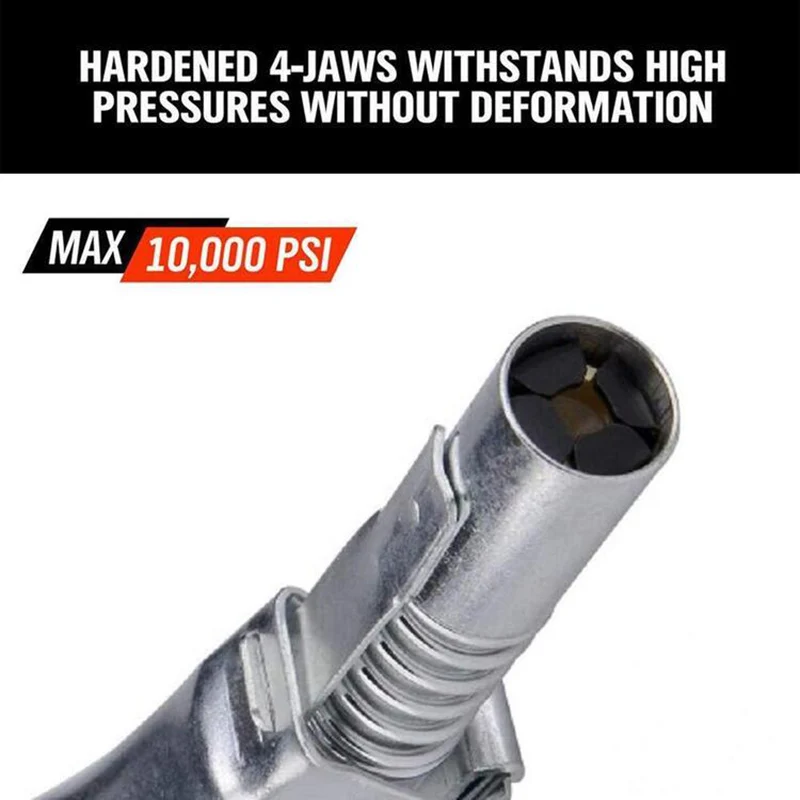 

Lube 10kPSI Lock Grease Coupler Lock Pliers Type High Pressure Labor Saving Oil Nozzle Best Price