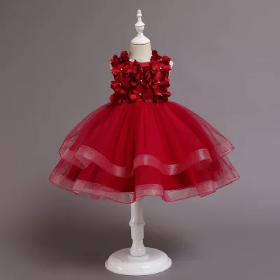 

Детское платье, пушистое платье из пряжи, платье принцессы для маленьких девочек, детская одежда для выступлений, платье для девочек, детска...