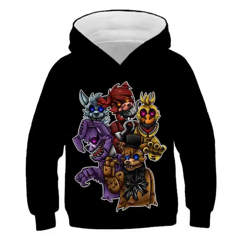 

3D Five Nights At Freddy hoodies Kids Funny Cartoon kids Clothes Baby Boys Girls costume Autumn Tops high quality Clothes