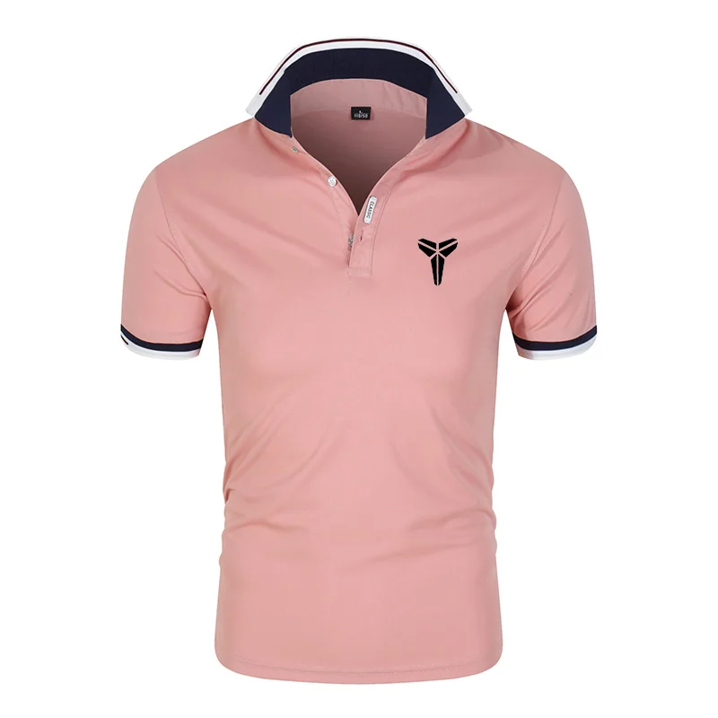 

Summer solid half sleeve jogging loose Lapel color matching men's Polo short sleeve T-shirt home casual fashion fashion 2021