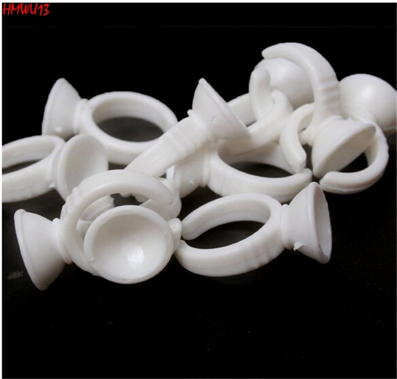 

100 X Disposable Glue Holder Ring Pallet For Eyelash Extension Tattoo Pigment Korean semi-permanent Tattoo Ring