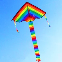 free shipping rainbow kite 5pcslot kids kites flying tools outdoor fun sports kite factory child triangle color kite wholesale