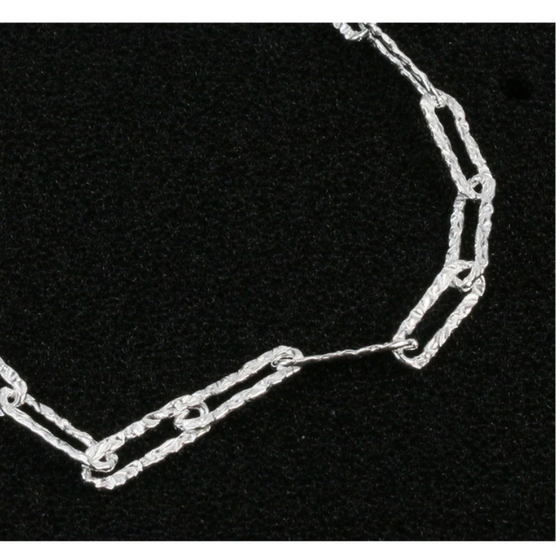 

100% 925 Sterling Silver Sparking Cross Galaxy Collar Chain Necklace Simple Chain No Zircon for Women Party Jewelry 50cm 18cm