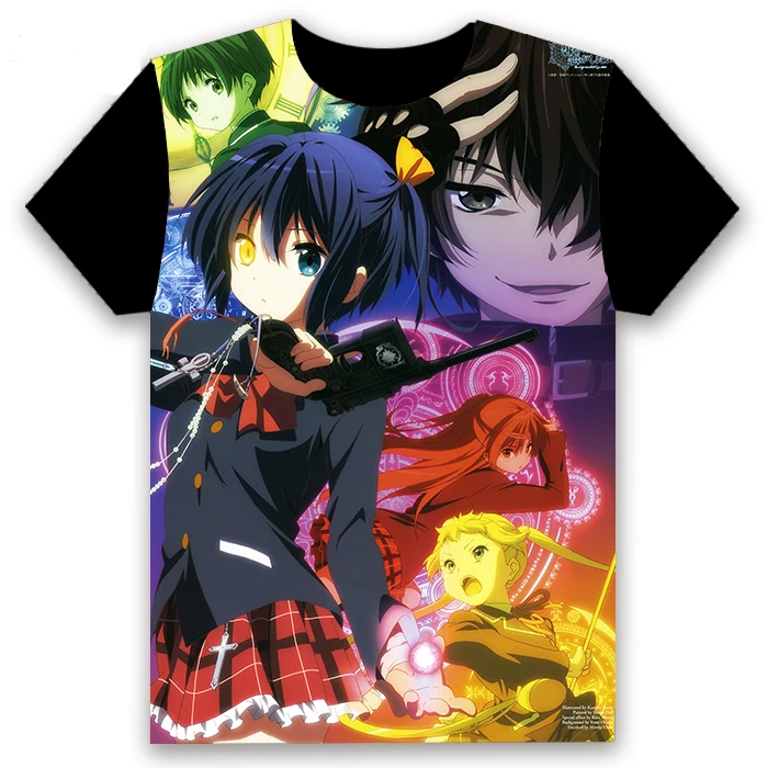 Аниме футболка Chuunibyou Demo Koi ga Shitai! Таканаши Рикка косплей короткий рукав унисекс