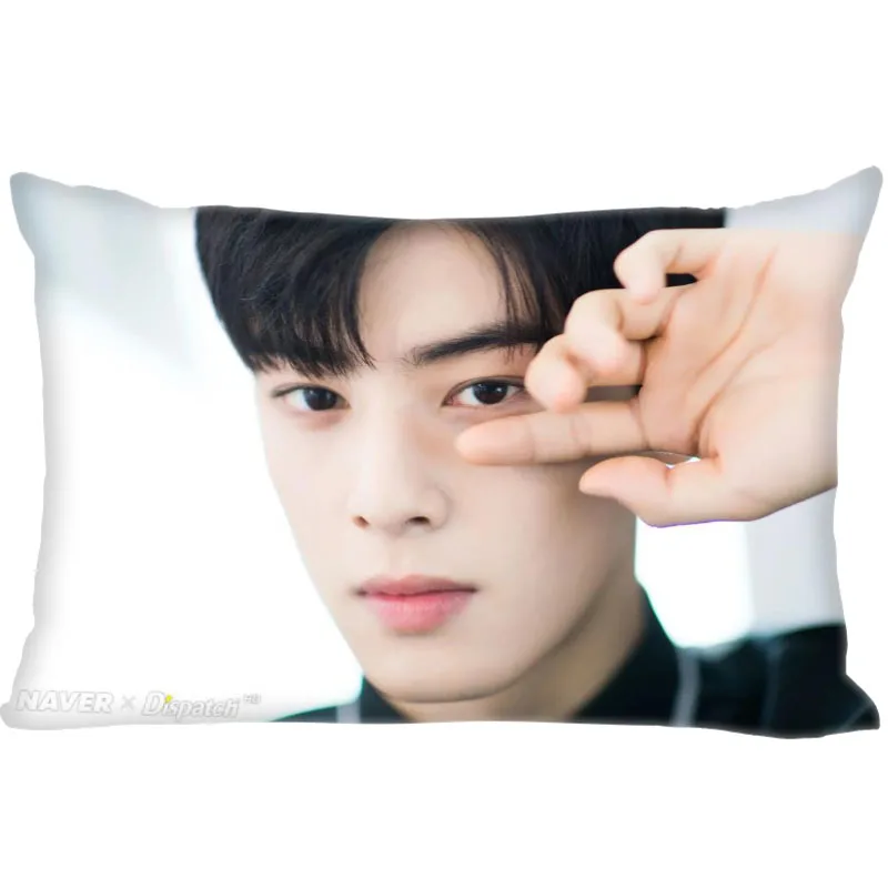

Cha EunWoo Printed Rectangular Silk Pillowcase Two Sides Custom your image 35x45cm,30x60cm,40x60cm,45x75cm,50x75cm