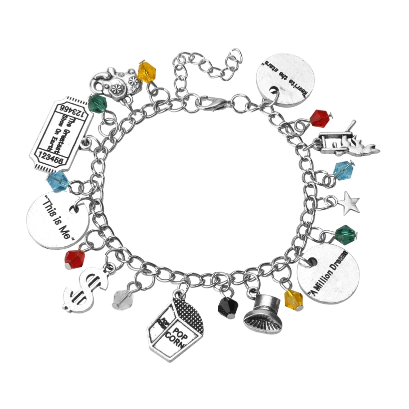 

Hot Sale Fashion Movie The Greatest Showman Charm Bracelet For Women Girl Justice Gift Christmas Fans Gifts Cosplay Bracelets