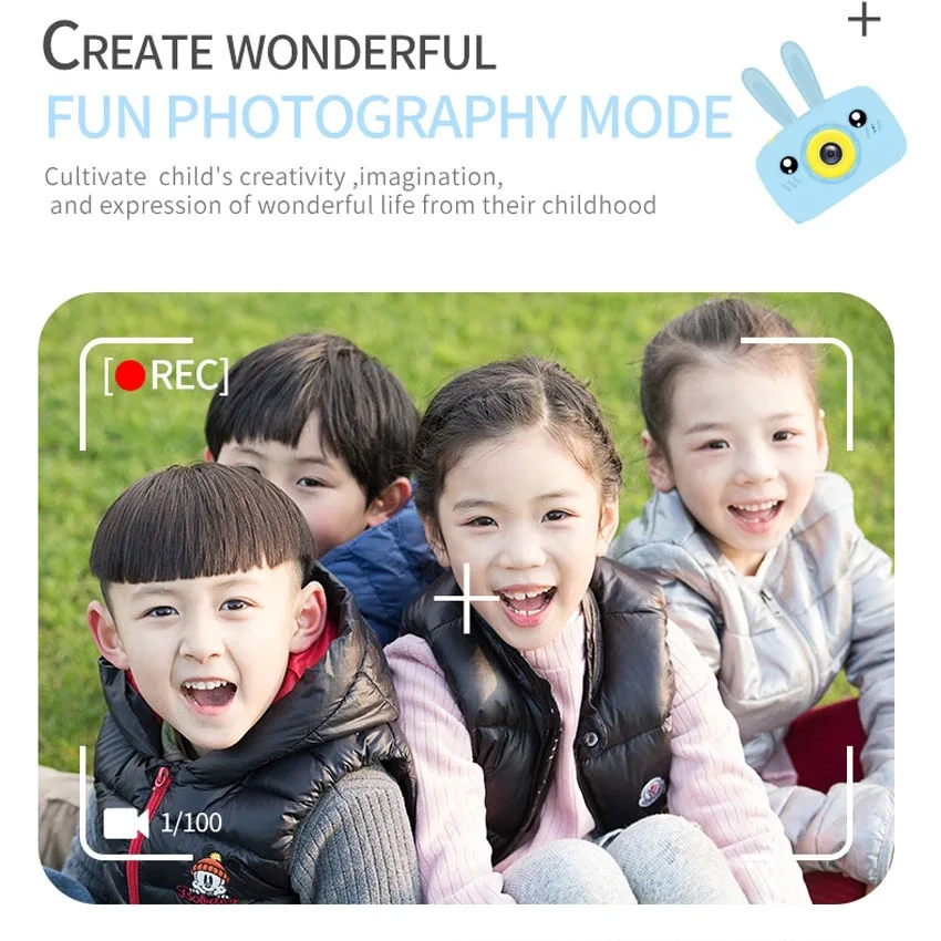 Детская мини камера 12 миллионов пикселей HD экран аккумуляторная цифровая