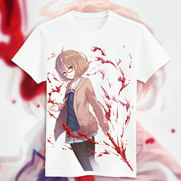 Футболка для косплея из японского аниме за пределы границы летняя футболка с