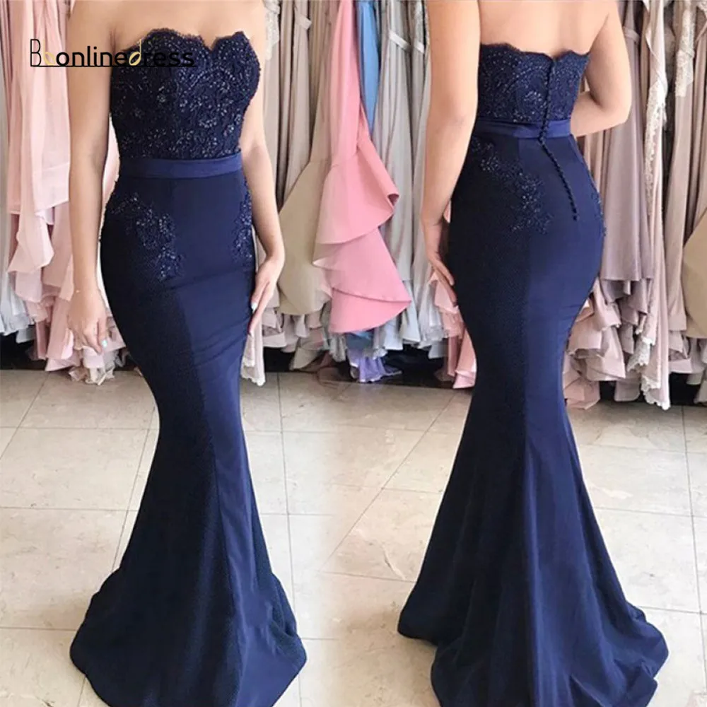 Bbonlinedress вечернее платье в стиле русалки длинное для выпускного вечера темно