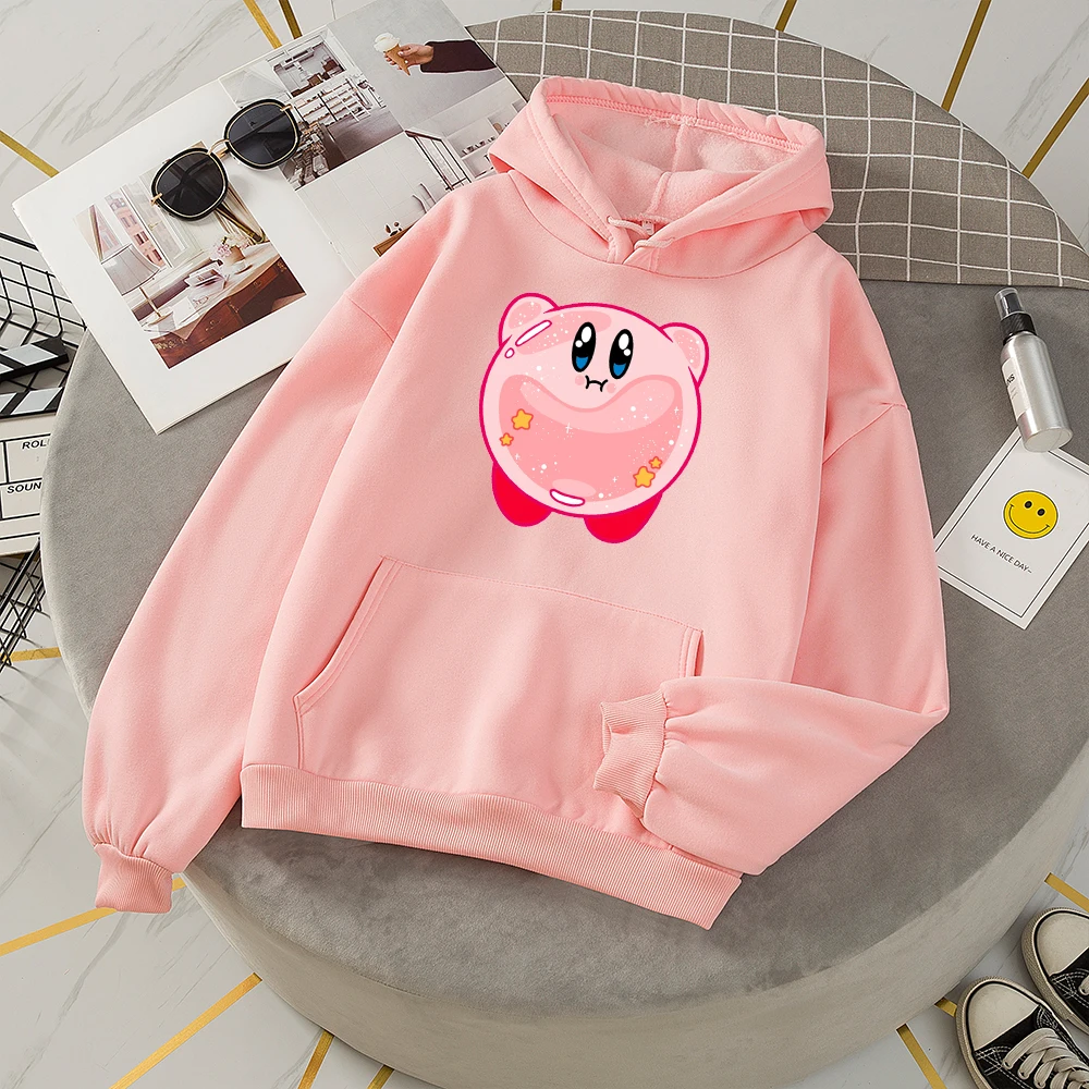 Cute Gothic Hoodies Oversized Print Kangaroo Pocket Vintage Winter Sweetshirt Sweatshirts Thick Fleece Hoodies Women Sweatshirt