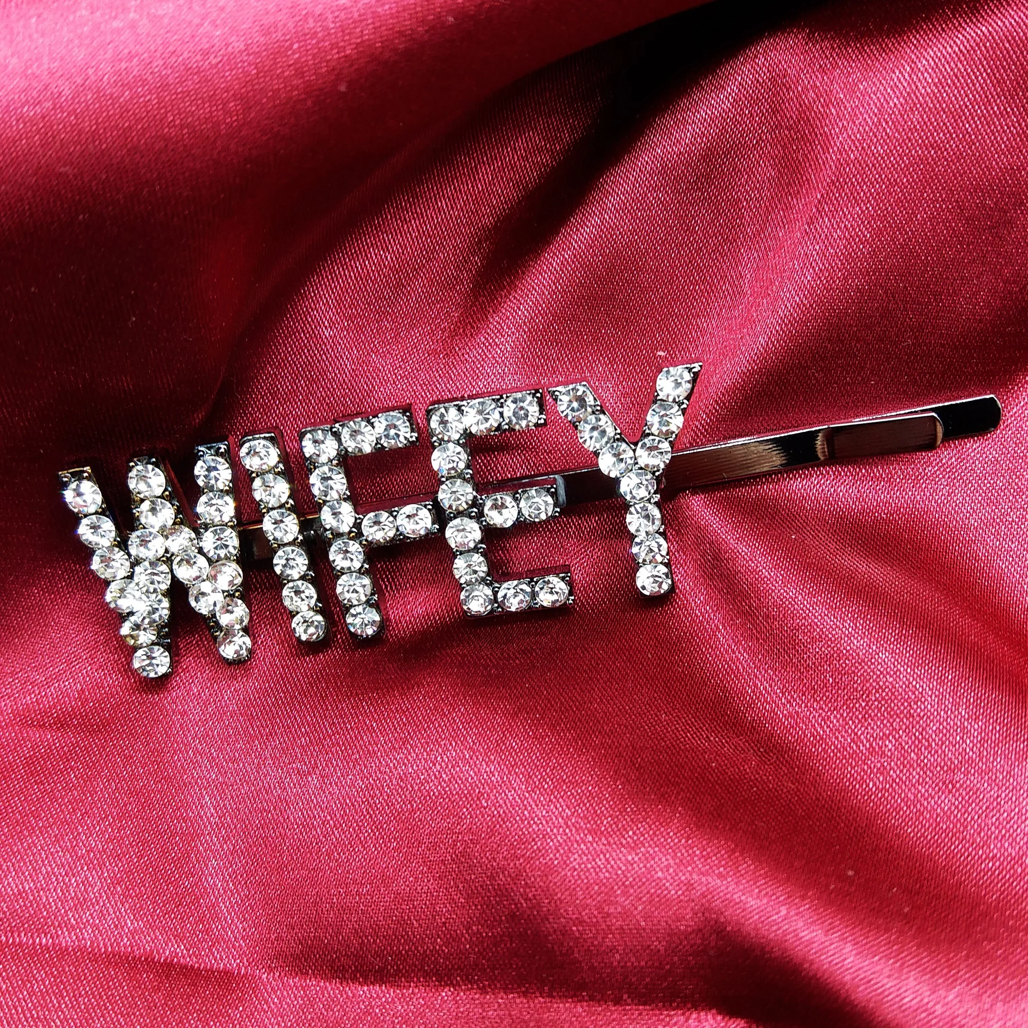 Стразы WIFEY заколки для волос с кристаллами бижутерия Blingbling со словом XOXO