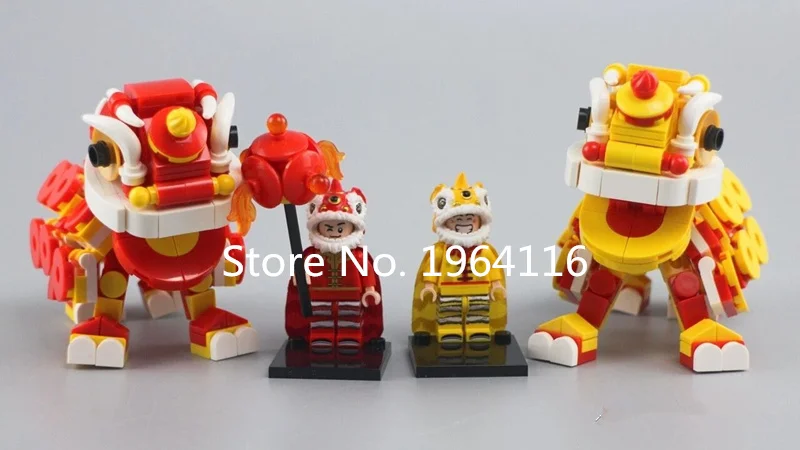 Новые 12032 идеи серии льва танцевальная модель строительные блоки Набор