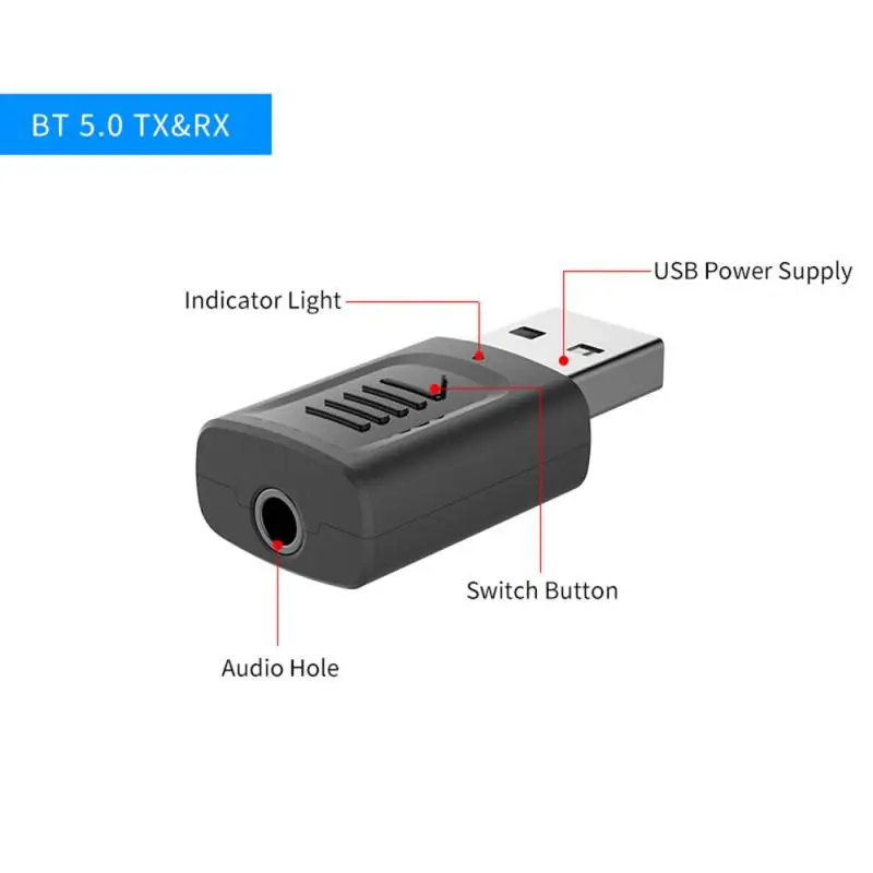 USB Bluetooth 5 0 аудио приемник передатчик 4 в 1 Mini 3 мм Jack AUX стерео музыкальный