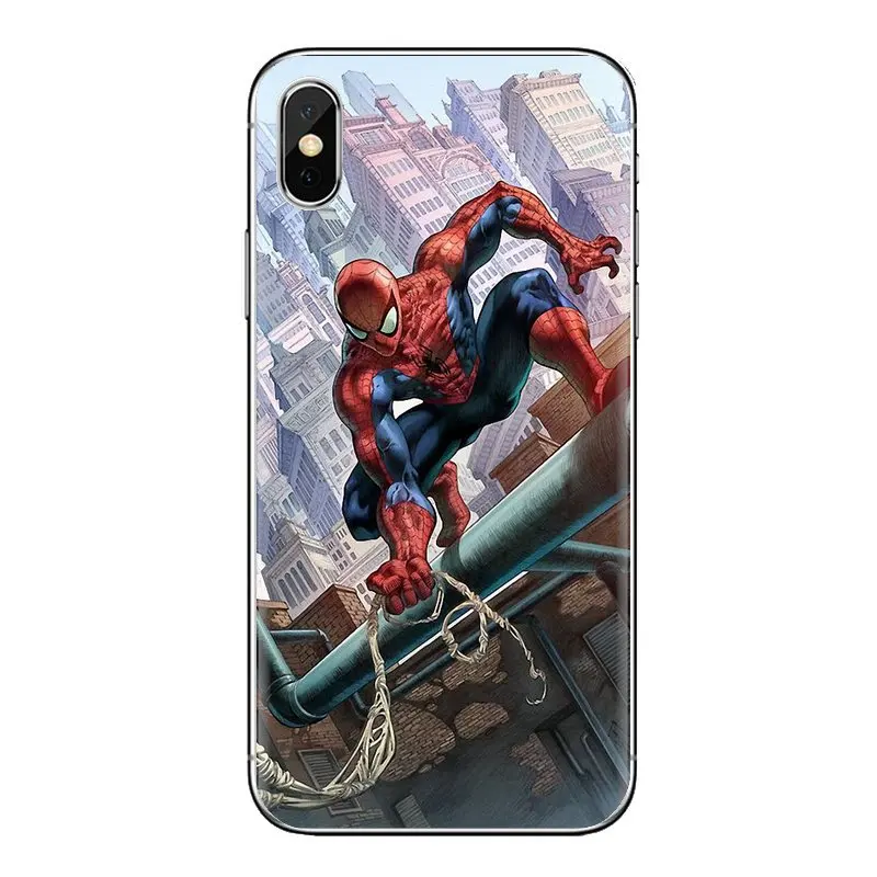 Мягкий прозрачный чехол Человек-паук Marvel для samsung Galaxy S3 S4 S5 Mini S6 S7 Edge S8 S9 S10 Plus Note 3 4 5