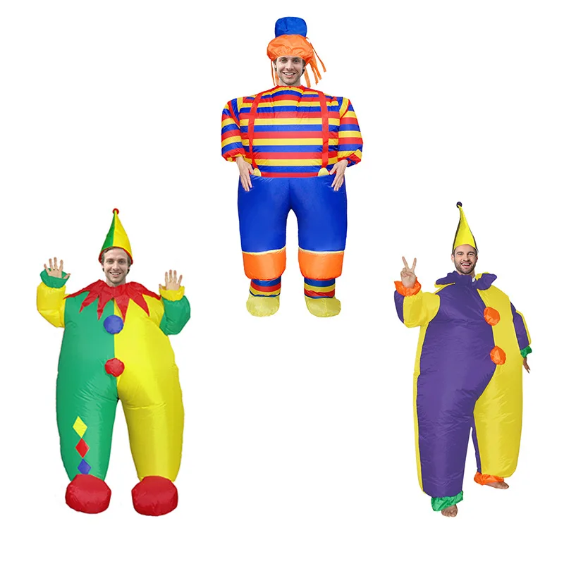 Взрослые Надувные Костюмы Клоуна Аниме Забавный комбинезон реквизит для