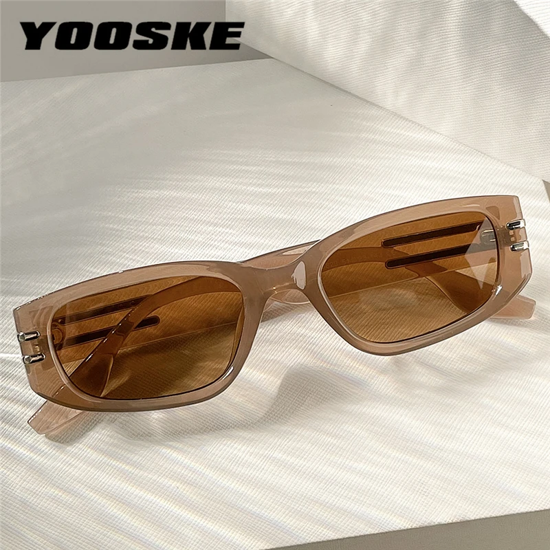 

YOOSKE Small Rectangle Sunglasses for men Vintage Brand Designer Square Sun GlassesWomen Female UV400 Eyeglasses